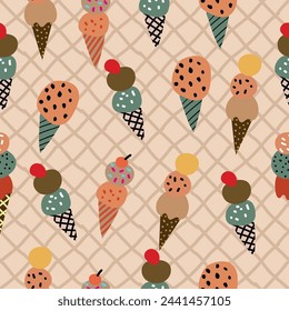 Seamless cute pattern for kids, children.  For fabric, wallpaper, clothes, swaddles, apparel, planner, sticker.