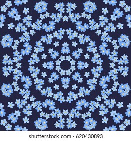 Seamless cute pattern with small-scale spring flowers. Floral background for textile or book covers, manufacturing, wallpapers, print and gift wrap.