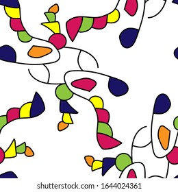 Seamless cute pattern for textile, design.