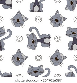 Seamless cute pattern. Pattern for textiles in hand draw style