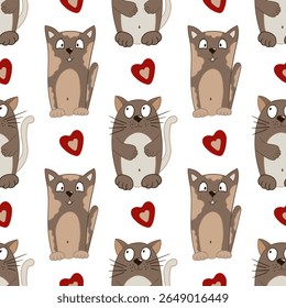 Seamless cute pattern. Pattern for textiles in hand draw style