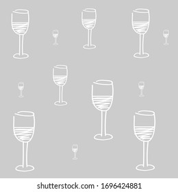 los adorables patrones. boceto con una imagen del vino