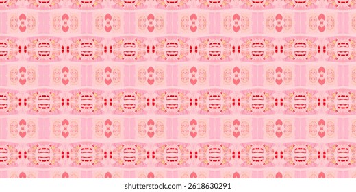 Seamless Cute Pink Kawaii Pattern – Romantic Valentine's Day Background