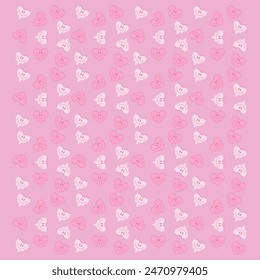 seamless cute pink love pattern