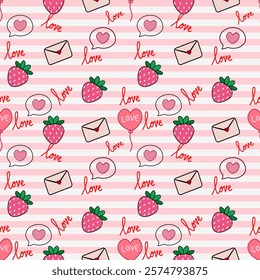 seamless Cute pink Love Pattern
