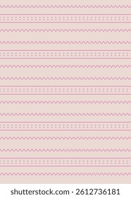 Seamless Cute Pink Zigzag and Dot Pattern Background