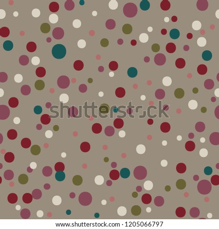 Seamless cute polkadot with red berries colour, suitable for decorative paper, wallpaper, background and wrapping