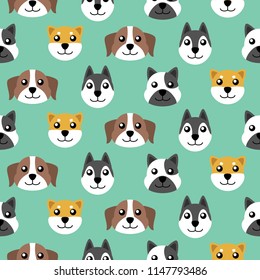 seamless cute puppy vector pattern background. cute animal pattern
