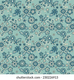 seamless cute retro flower pattern
