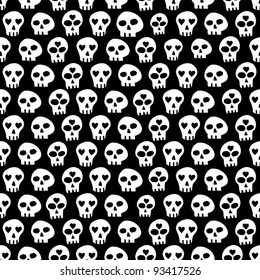 Seamless Cute Skull Pattern