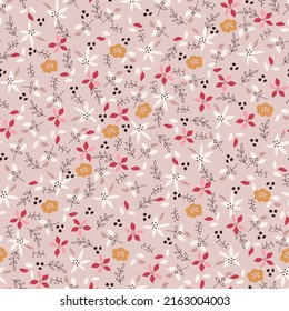 seamless cute small flower pattern on background