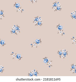 seamless cute small flower pattern on background
