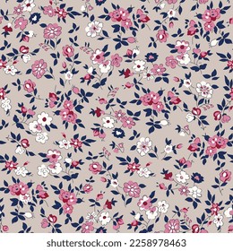 seamless cute small flower pattern on background