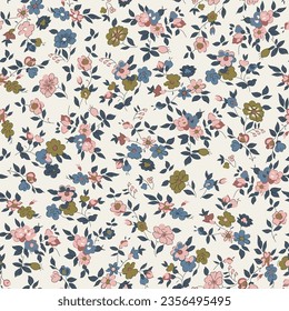 seamless cute small flower pattern on background