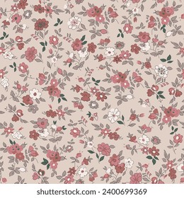 seamless cute small flower pattern on background