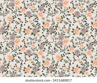 seamless cute small flower pattern on background