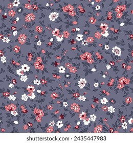 seamless cute small flower pattern on background