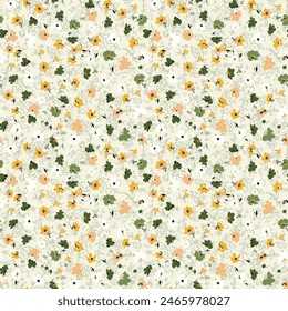 seamless cute small flower pattern on background
