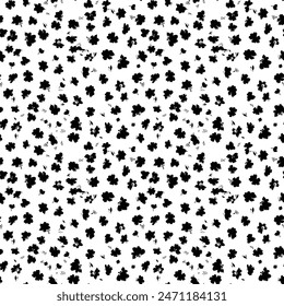 seamless cute small flower pattern on white background