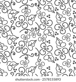 seamless cute small flower pattern on muster background