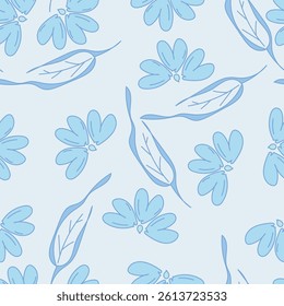 seamless cute small flower pattern on muster background