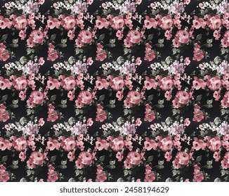 Pequeño patrón de flor textil sin costura lindo