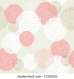 Seamless cute spring or summer flowers pattern. Floral background.