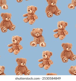 Seamless Cute Teddy Bear Pattern 15 October 2024