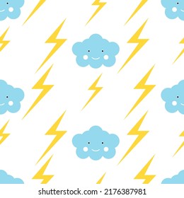 Diseño de tormenta de tormentas sin mangas, relámpago, nube, dibujos animados y diseño de cielo.