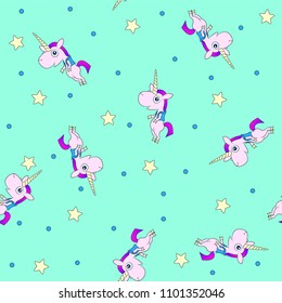 seamless cute unicorn