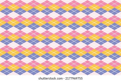 Seamless cute vector argyle pattern. Suitable for background, wallpaper, fabric, cover, wrapping, and card.