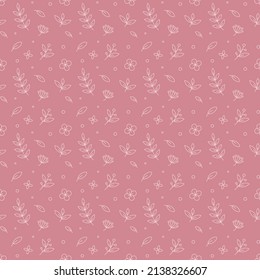 Impresionante lindo vector primavera patrón floral con flores, plantas, ramas, hojas, naturaleza en colores de moda