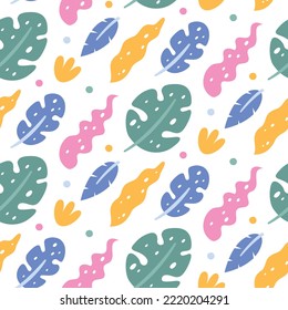 Impermeable vectores vectoriales tropicales florales con flores, plantas, ramas, hojas, naturaleza