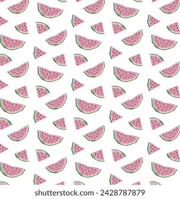 seamless cute vector watermelon prints, watermelon aop for textile