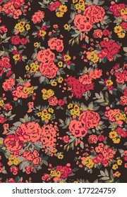 seamless cute vintage flower pattern in vector