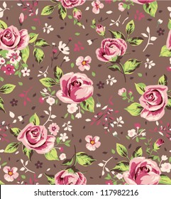 seamless cute vintage tiny flower pattern background