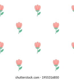 Seamless cute vintage tiny flower pattern background.