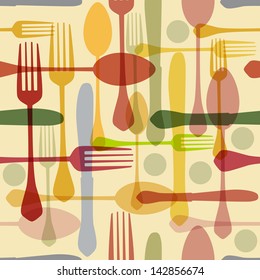 seamless cutlery background pattern