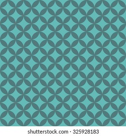 Seamless cyan classic round exclusion pattern vector
