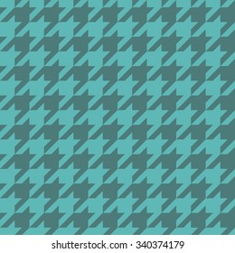 Seamless cyan houndstooth pattern vector