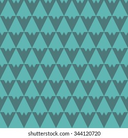 Seamless cyan vintage art deco diamond pattern vector