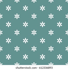 Seamless cyan and white simple loose hexagonal stars pattern vector