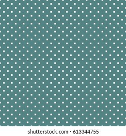 Seamless Cyan And White Square Polka Dots Pattern Vector