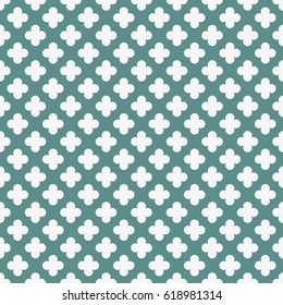 Seamless cyan and white vintage pattern vector