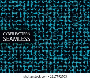 Seamless cyber pattern. Circuit board texture. Digital high tech style vector background