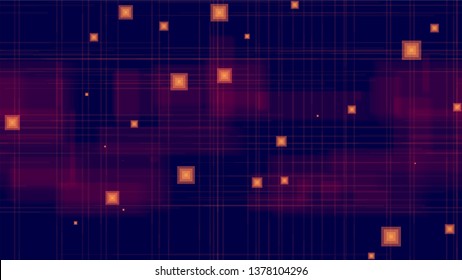 Seamless Cyber Space Technology Background. Vibrant Modern Matrix Design. Minimal Neon Poster Pattern. Futuristic Led Background.