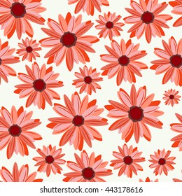 Seamless daisies vector pattern 