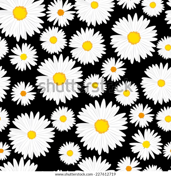 Seamless Daisies Vector Pattern Stock Vector Royalty Free