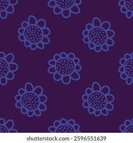 Seamless Daisy Floral Ditsy Pattern In Vector