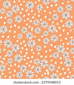 seamless daisy floral pattern, floral aop, textile print 